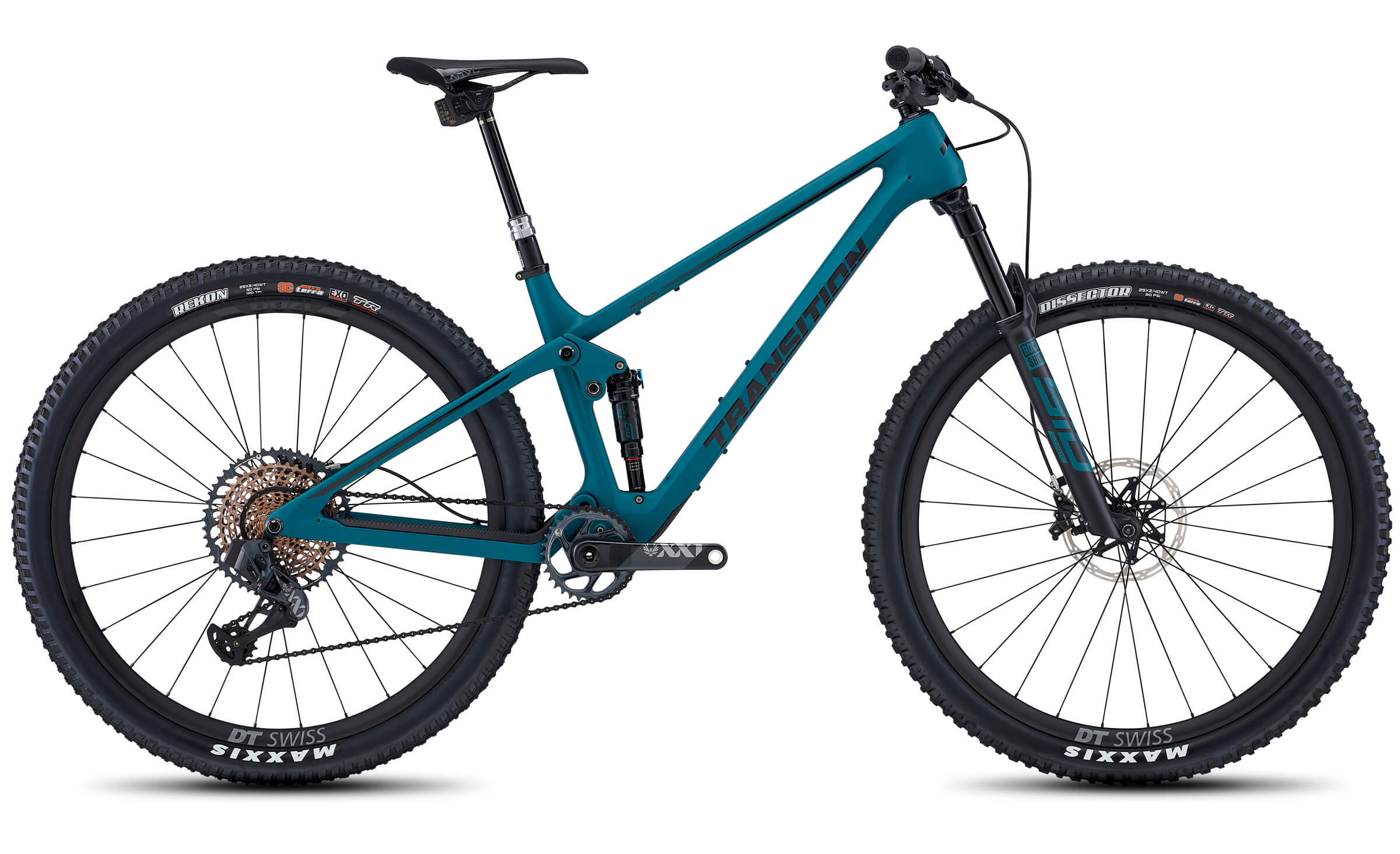 transition spur blue mountain bike