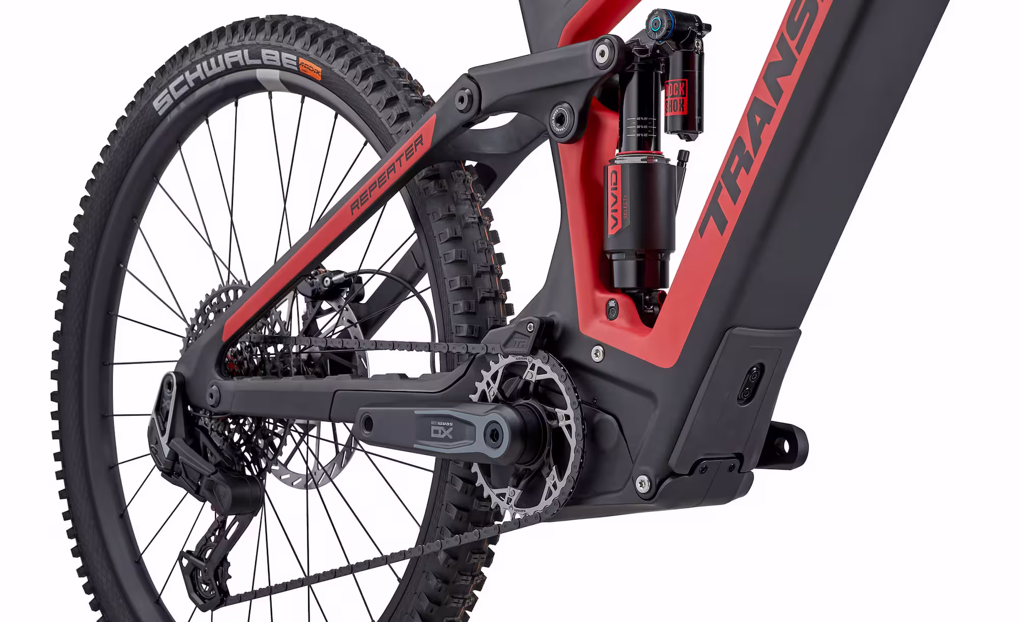 Repeater PT Bonfire Red XO Drivetrain Details